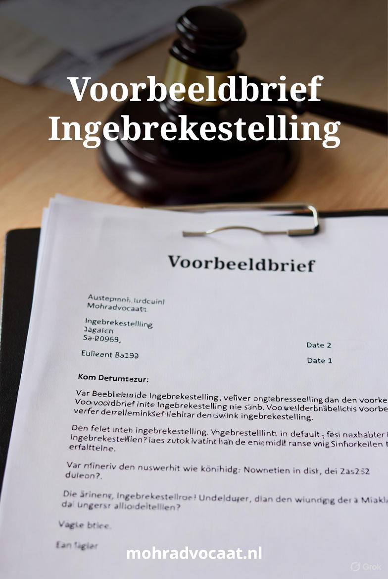 Tadaa: de voorbeeldbrief ingebrekestelling